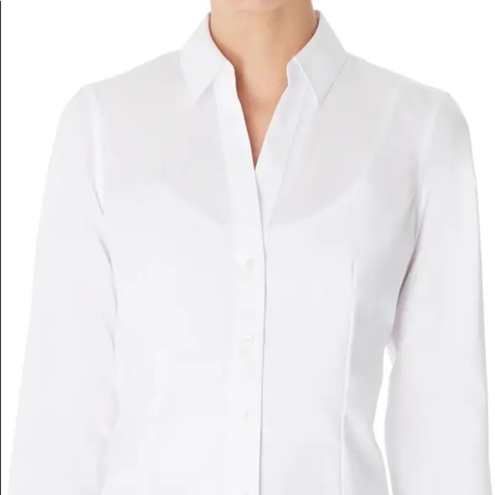 Jones New York Button Up Oxford Work Shirt Blouse